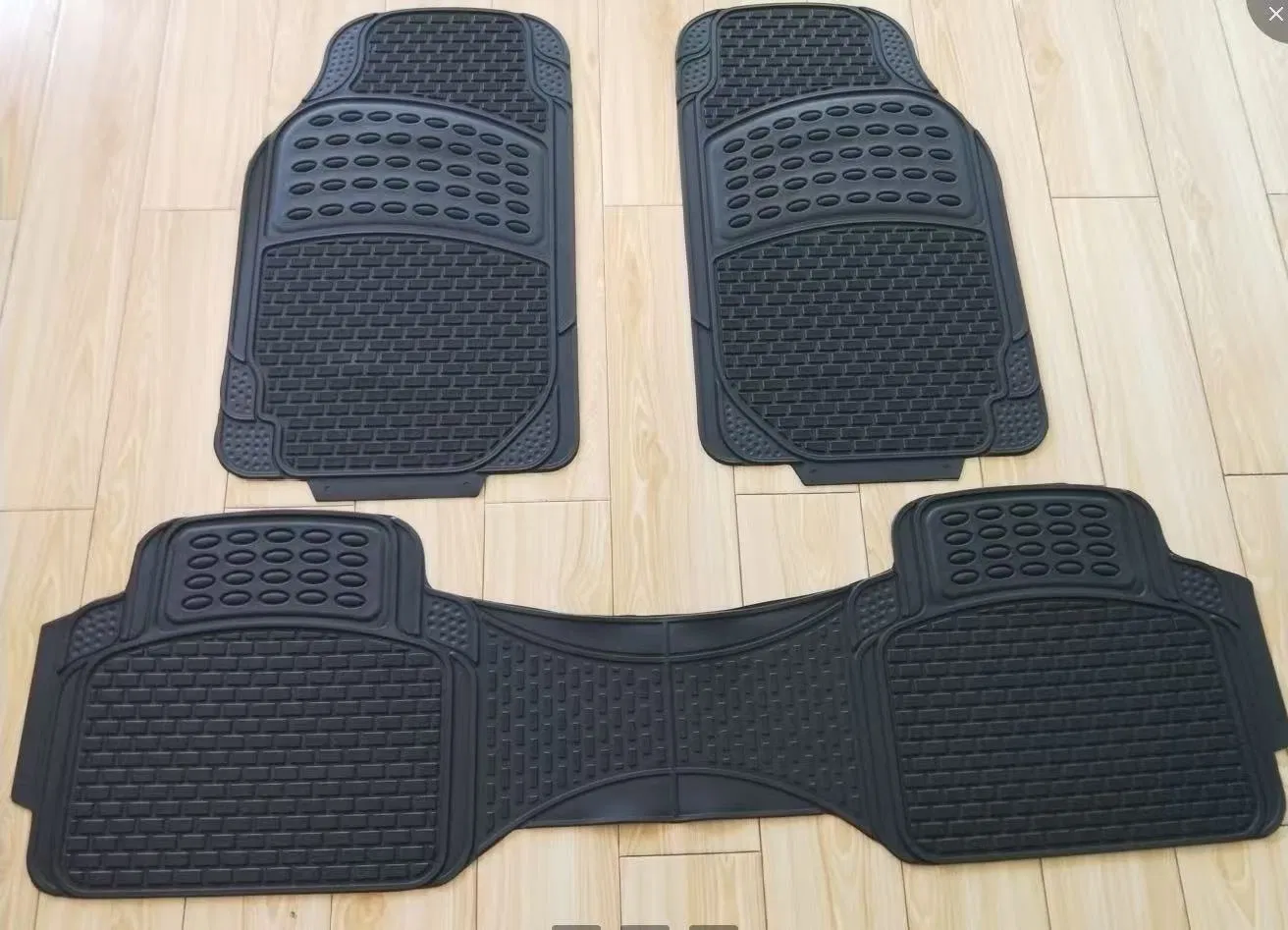Juego Completo 3PCS Alfombrilla de Caucho Universal de PVC para Coche