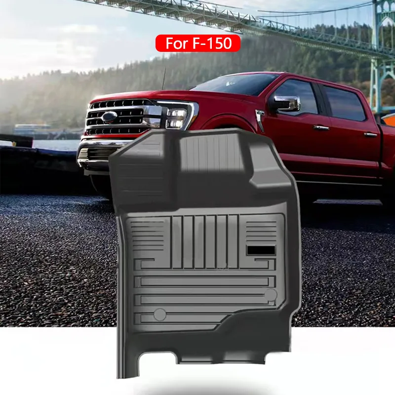 Logo Personalizado 3D TPE Antideslizante Impermeable 4X4 Alfombrilla para Puerta de Coche para Ford F150 F-150 2021