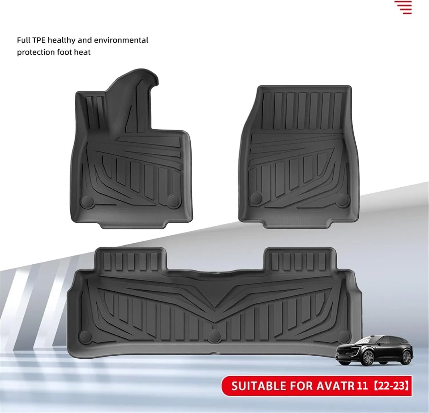 Alfombrillas de coche antideslizantes premium para todo clima para Avatar 11