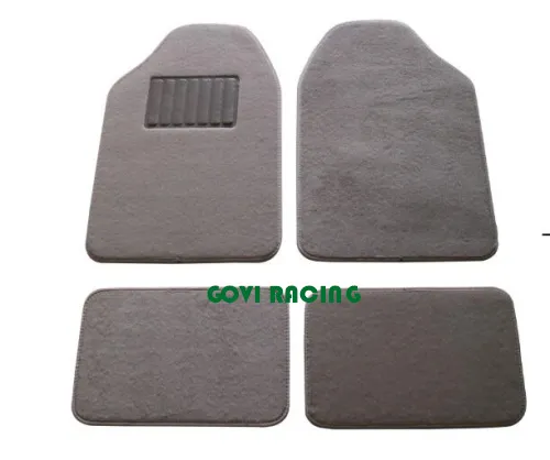 4PCS/Set Alfombrillas de coche de goma negra con PVC para SUV