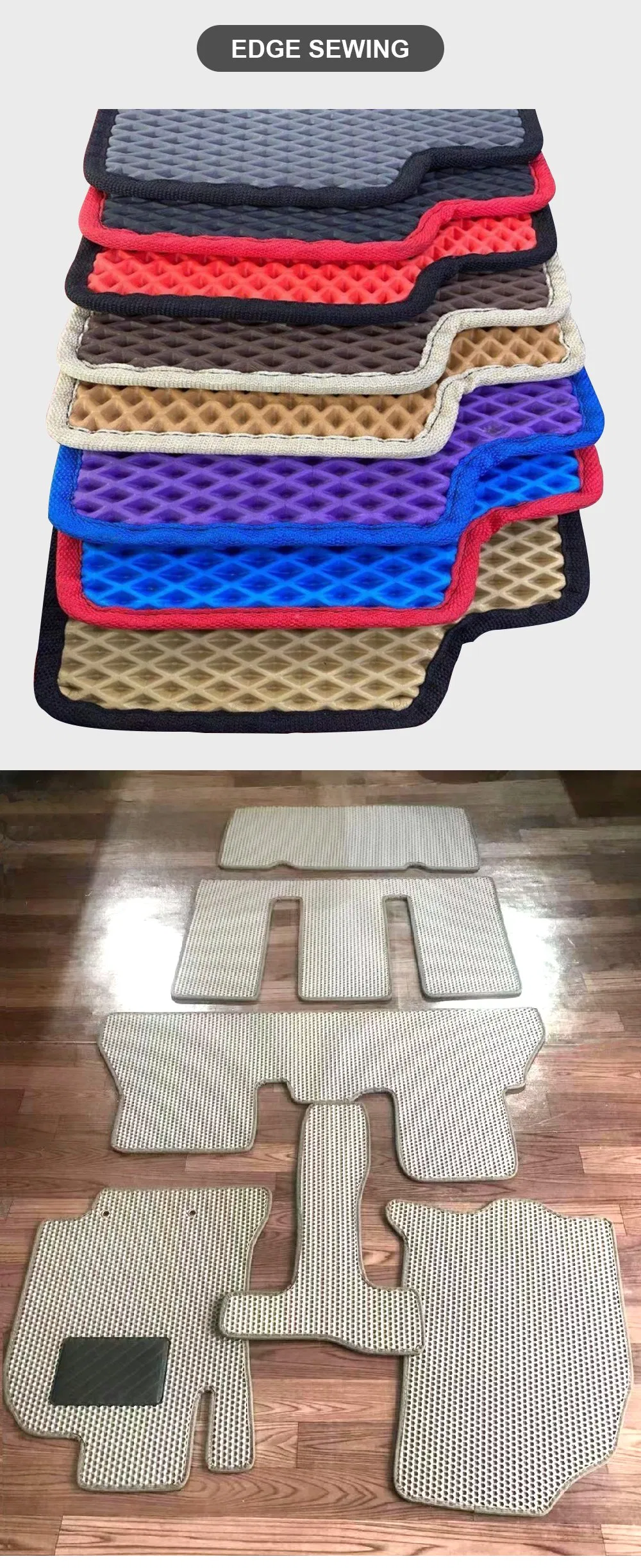 Juego de alfombrillas de piso de PVC a medida para automóvil, alfombrillas universales de EVA