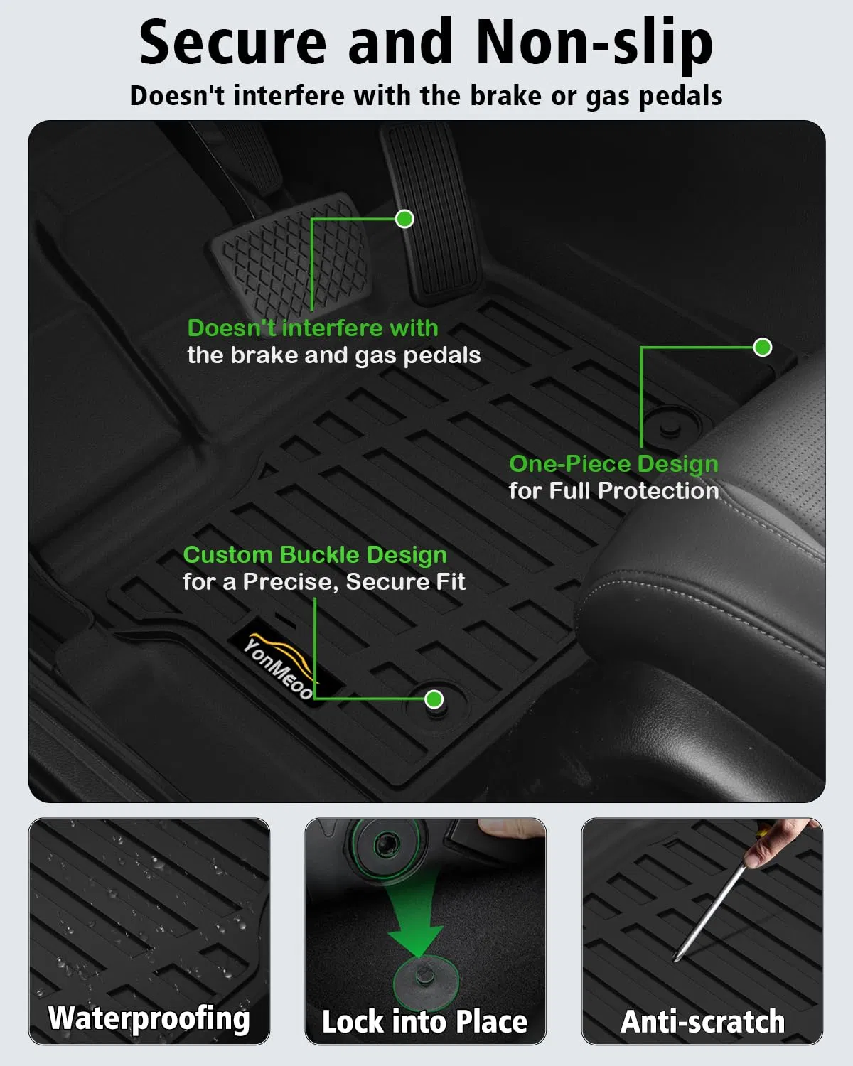 Alfombrillas adecuadas para 2015-24 F-150 F150 Super Crew Cab (incluye 22-24 modelos Lightning), protección contra todas las condiciones climáticas 3D forros, impermeables anti-SL