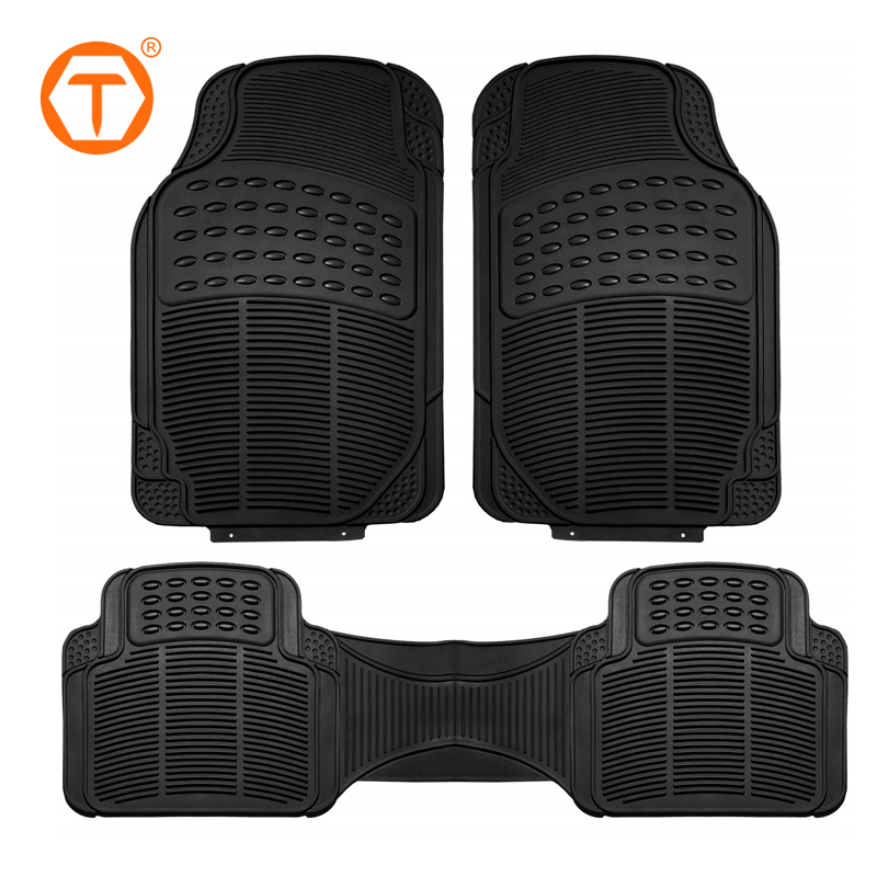 Juego de Alfombrillas de Piso Antideslizantes Impermeables de Plástico PVC TPE Personalizadas 3 para el Coche 3D