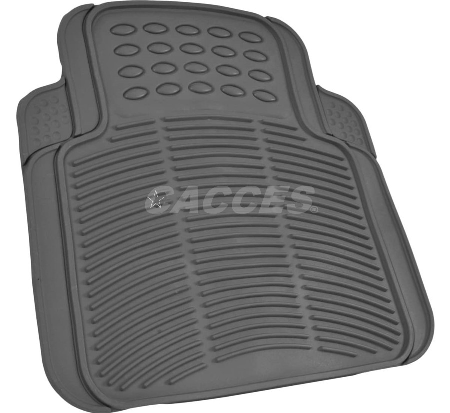 Cacces 4-Piece Negro Gris Beige/Rojo/Azul Verde/...Goma Alfombrillas para Todas las Estaciones Recortables para Autos, Camiones y SUVs Alfombrillas Universales Protección del Suelo para Autos