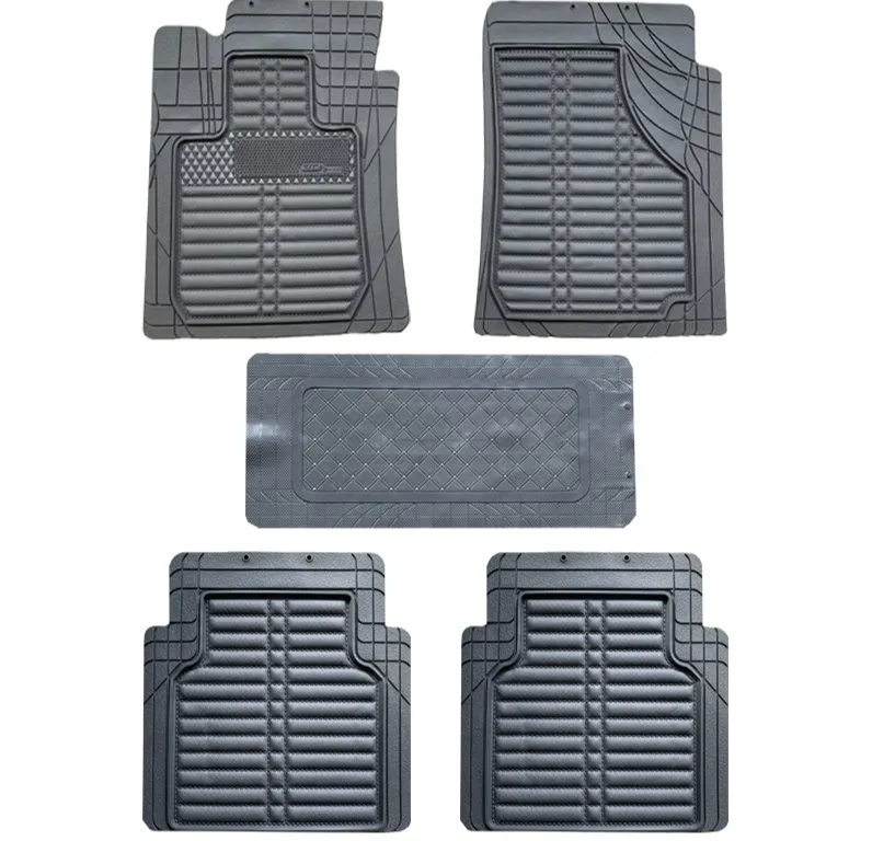 5 PCS Universal Lujo 3D Alfombrillas de coche impermeables de PVC Alfombrilla decorativa