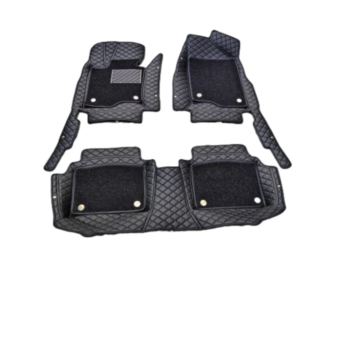 Alfombrillas de coche premium 7D cosidas a mano con elegante bordado