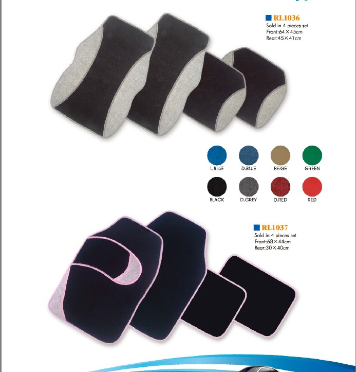 Alfombrilla de suelo para automóvil de goma, PVC y material plástico