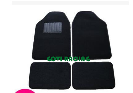 4PCS/Set Alfombrillas de coche de goma negra con PVC para SUV