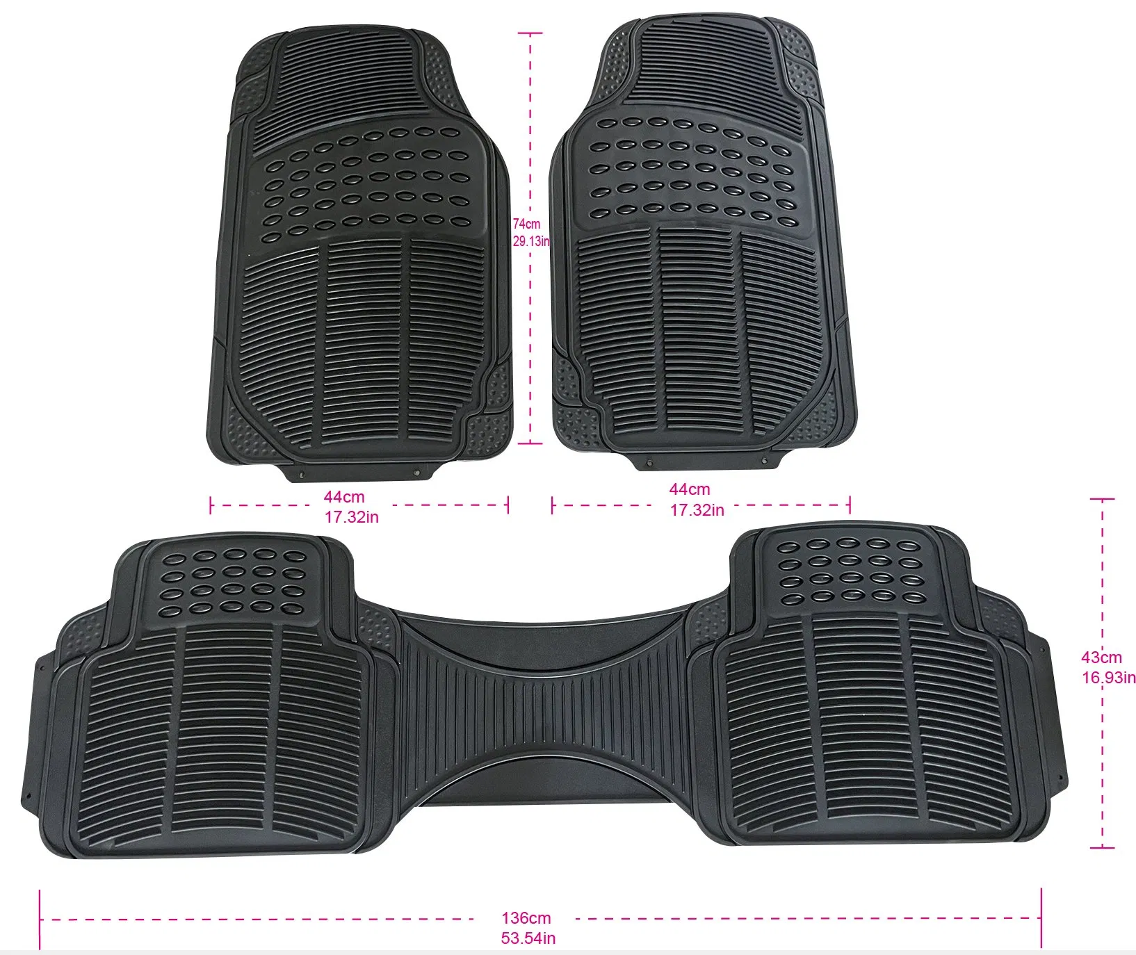 Mats de piso de goma y látex para SUV, camiones y furgonetas de PVC