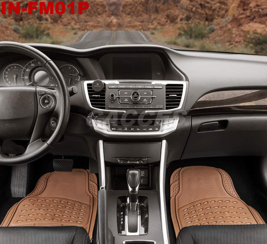 Cacces Originales 3 Pieza de Alfombrillas de Goma Pesadas para el Frente y el Reverso in-FM01p para Coche SUV Furgoneta y Camión, Negro - Protección de Suelo para Todas las Climas que se Ajusta a la Mayoría de los Vehículos