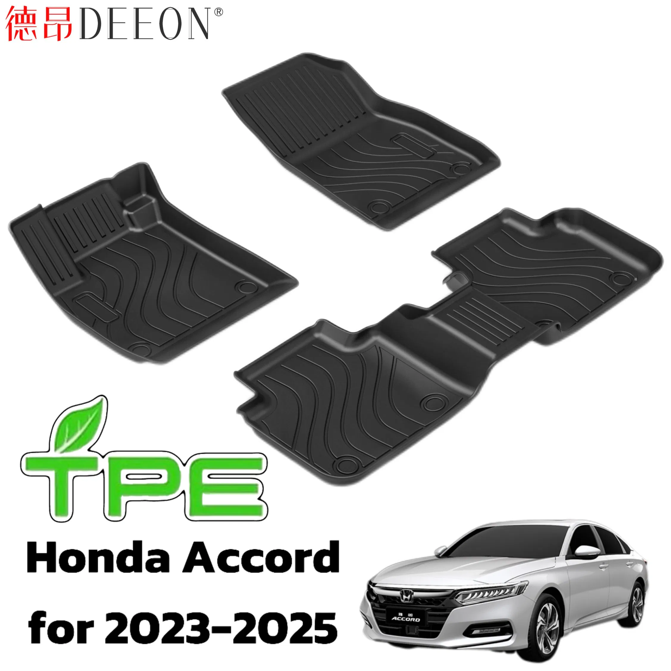 3D Tapete de piso de TPE Accesorio para automóvil Tapete de pie Tapete de maletero para Honda