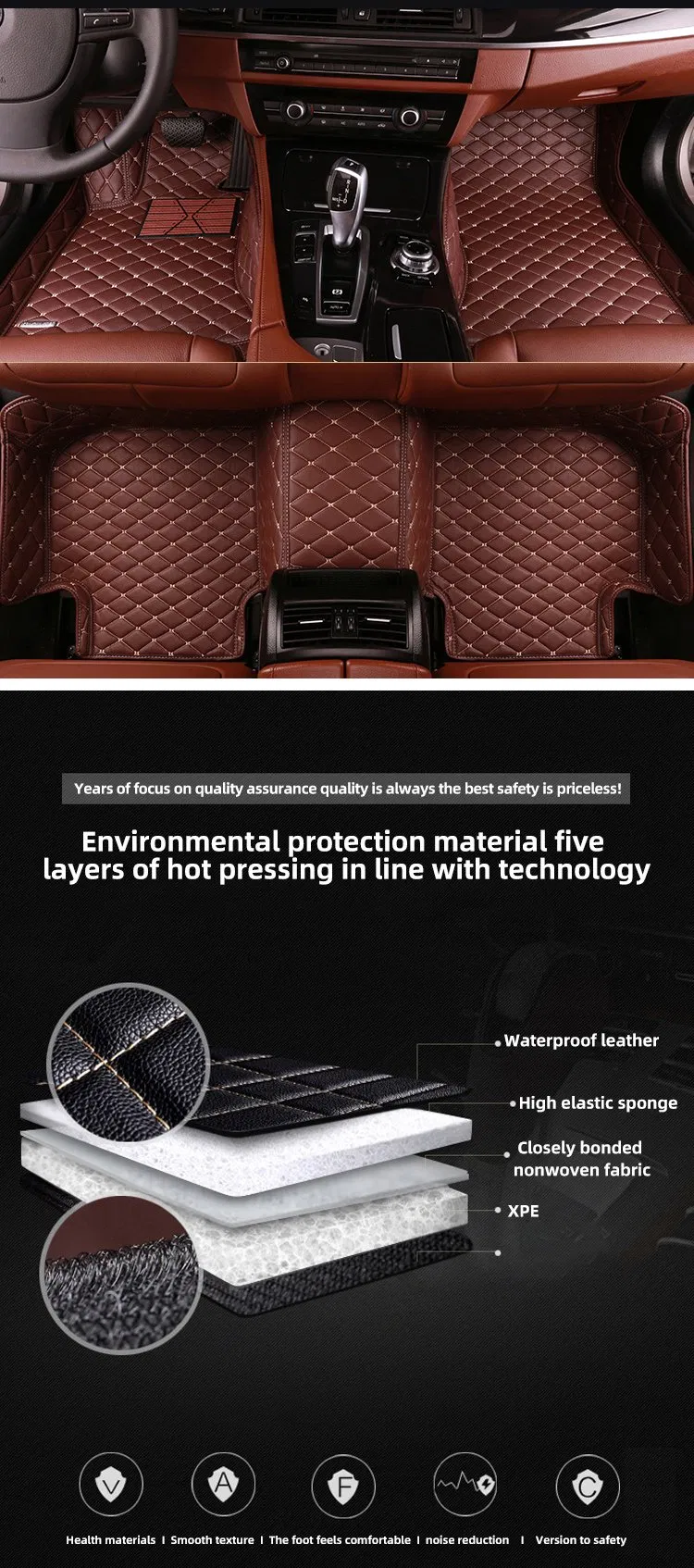 Alfombrillas de coche de lujo al por mayor, impermeables y para todas las condiciones climáticas, material EVA 5D 7D