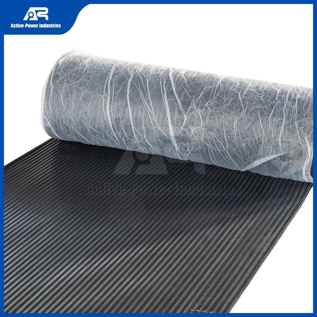 Fábrica de hojas de juntas de Active Power Industries en China, alfombra de goma de ribete ancho para coches y camiones, suelo de garaje