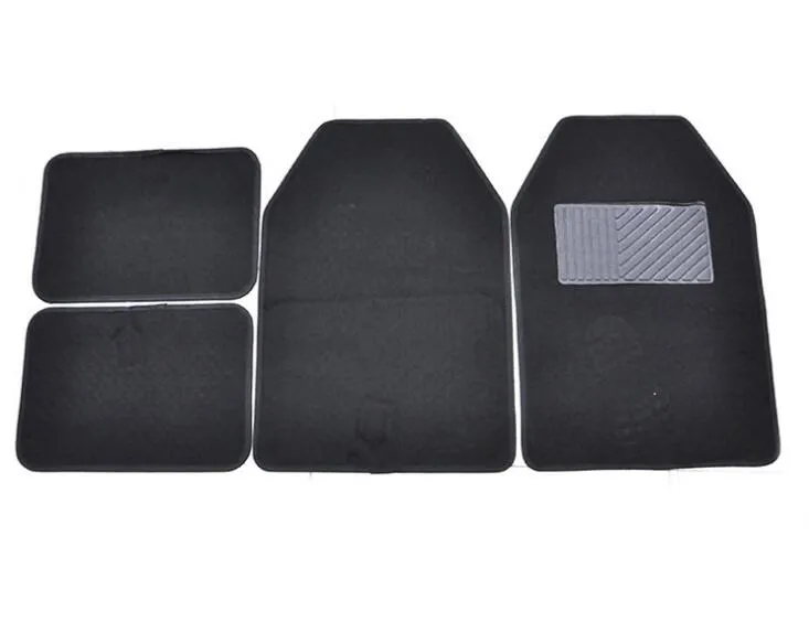 4PCS/Set Alfombrillas de coche de goma negra con PVC para SUV