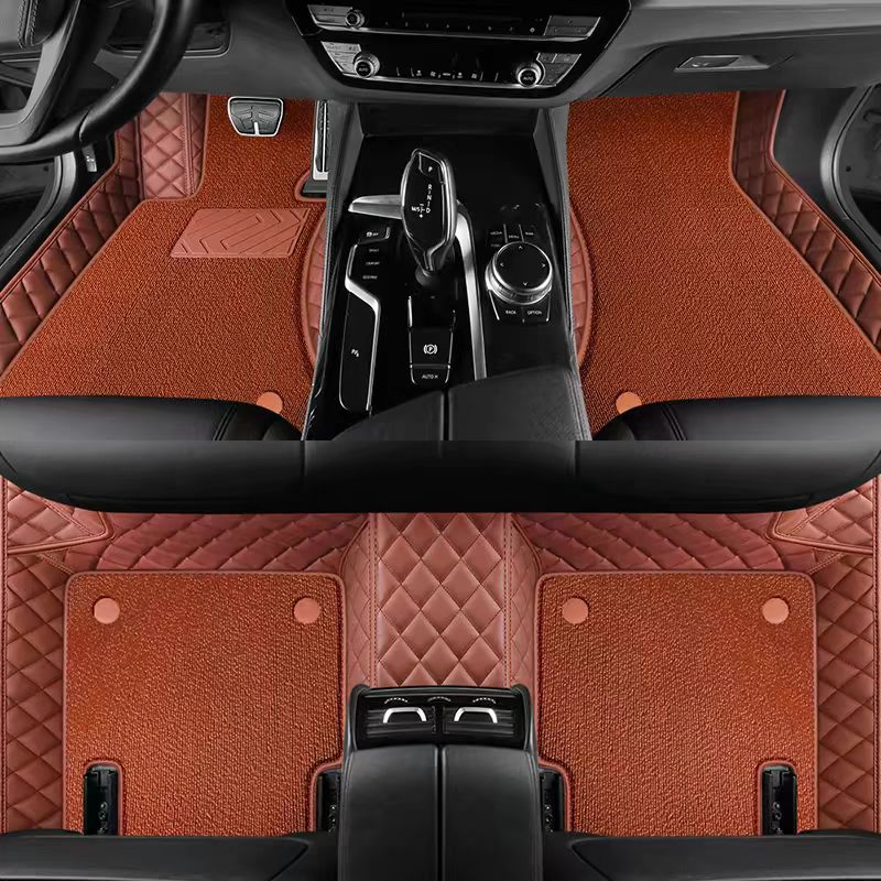 Alfombrillas de cuero de doble capa y piezas de automóvil son adecuadas para todos los modelos de coches y se pueden personalizar