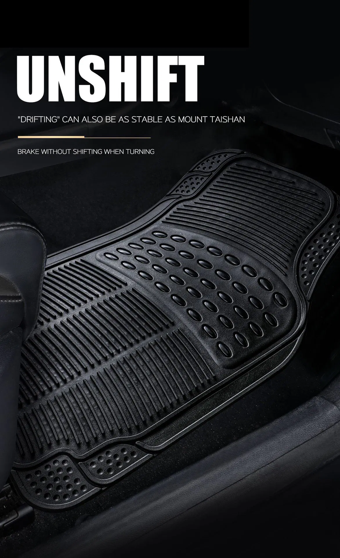 Alfombrilla de goma recortable para ajuste personalizado en el interior del automóvil