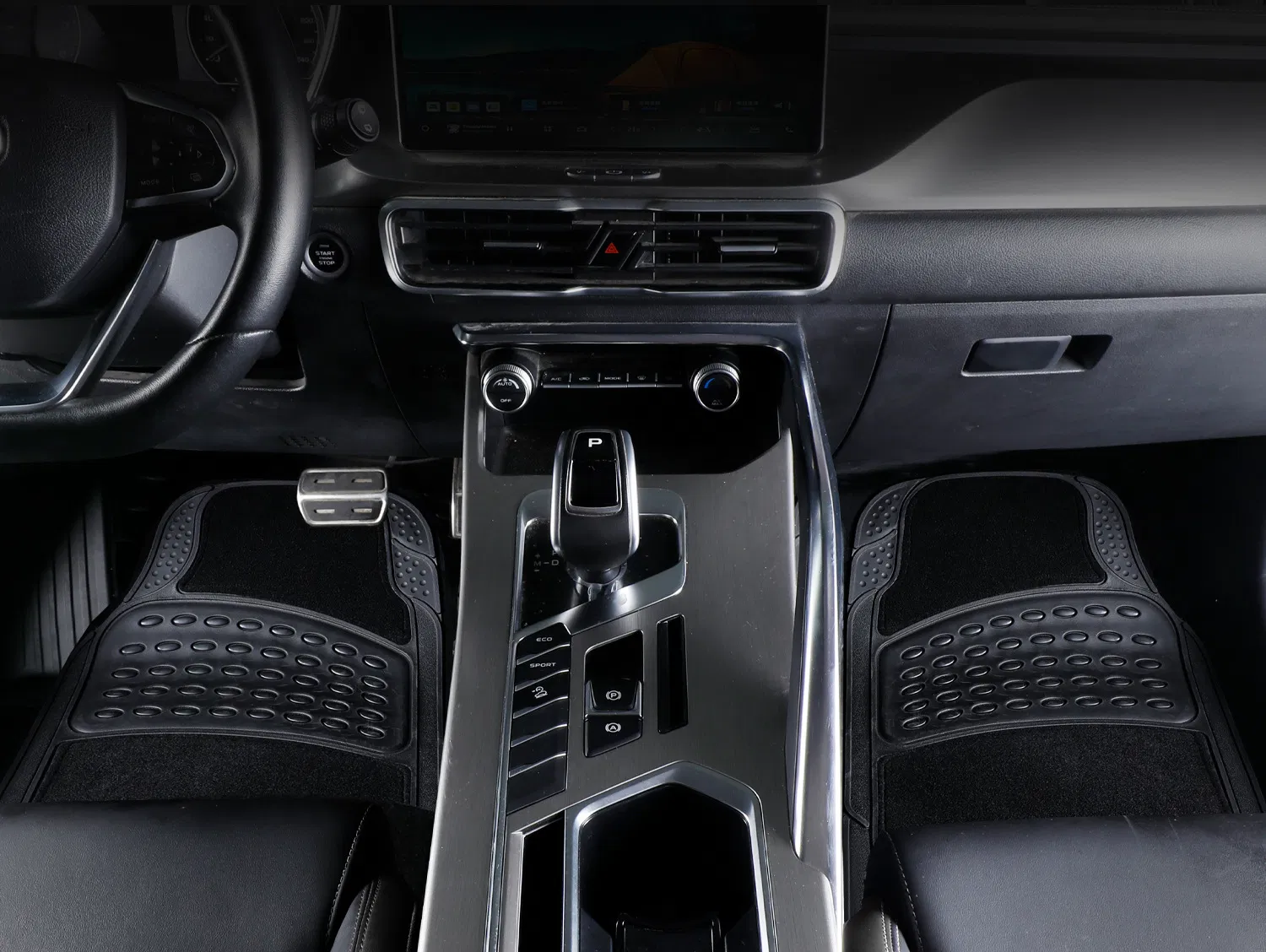 Alfombrilla de goma recortable para ajuste personalizado en el interior del automóvil