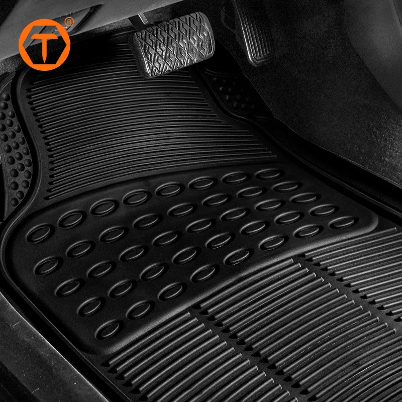 Juego de Alfombrillas de Piso Antideslizantes Impermeables de Plástico PVC TPE Personalizadas 3 para el Coche 3D