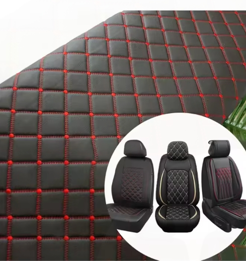 Alfombrilla de coche personalizada de alta calidad, elástica, impermeable, de PVC, acolchada, con bordado 12mm patrón geométrico abstracto grueso, alfombrillas para el suelo