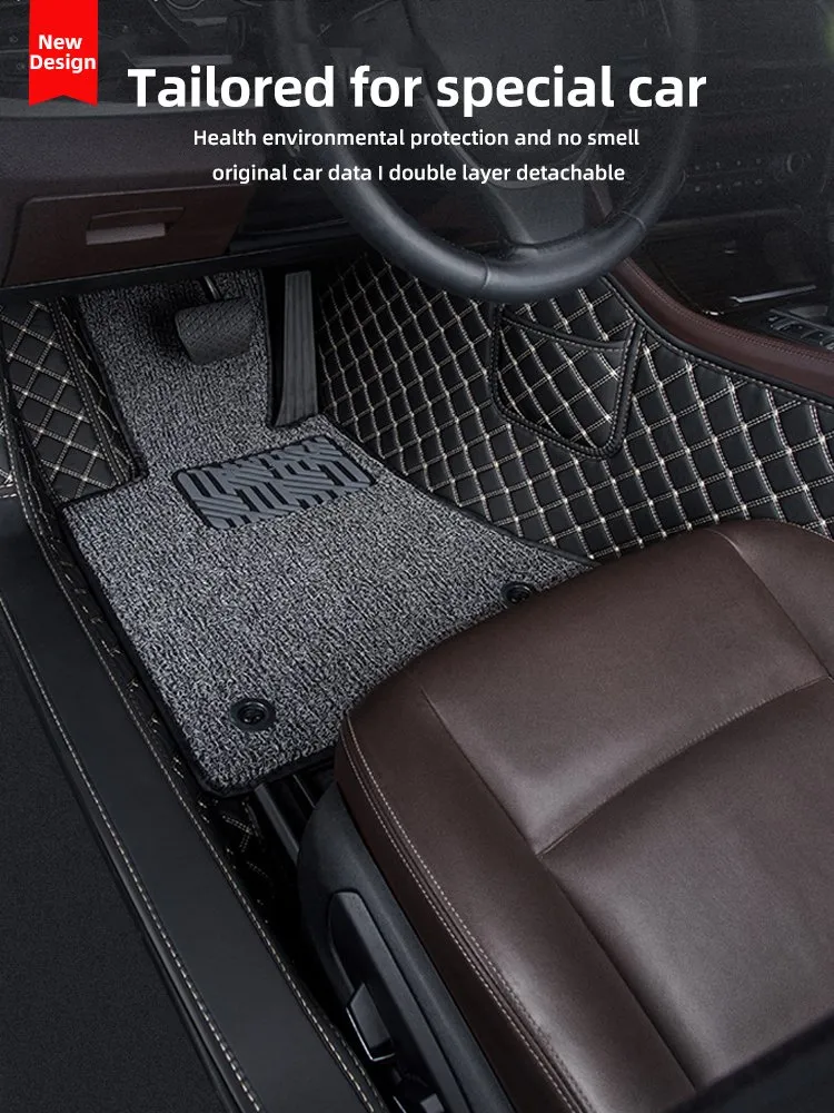 Alfombrillas de coche de cuero 3D de alta precisión 5D 7D para Vios