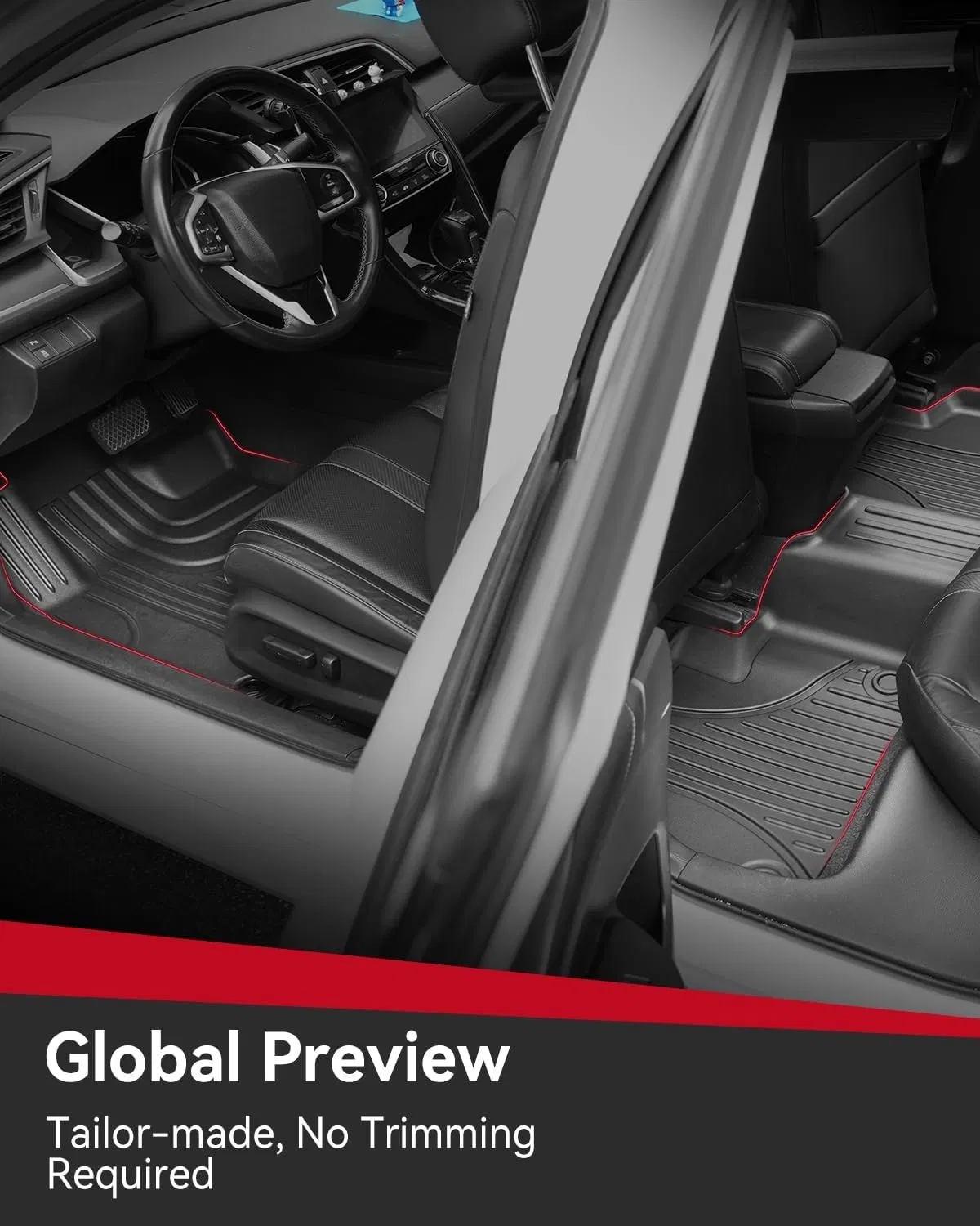 Alfombrilla de coche TPE universal antideslizante y sin olor para Honda Integra