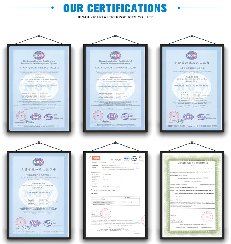 Certificaciones oficiales del producto