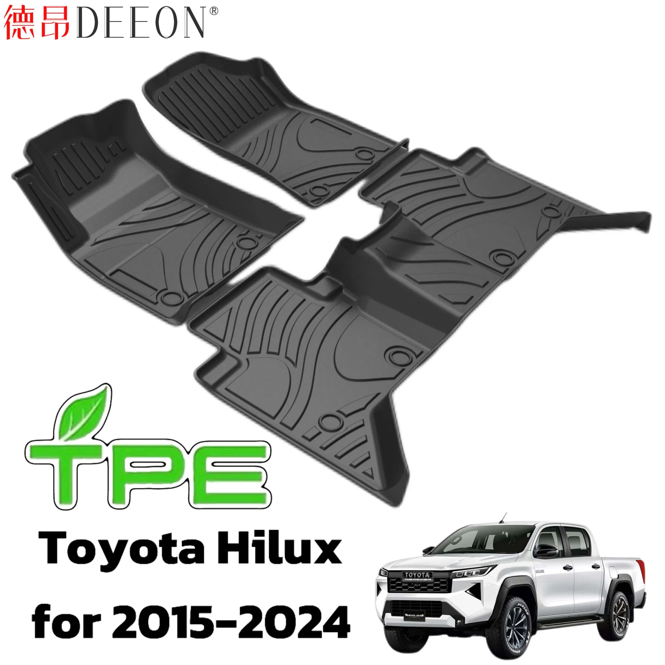 Alfombrilla de piso TPE a medida Accesorio para automóvil Alfombrilla de pie Alfombrilla de maletero para Toyota 3D Revestimiento de piso