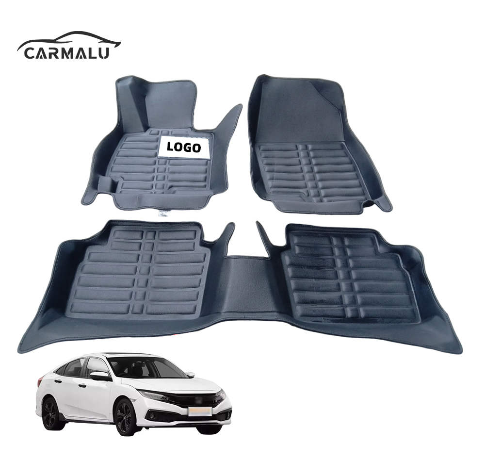Cuero de PVC prensado en caliente 5D 7D Alfombrillas para coches