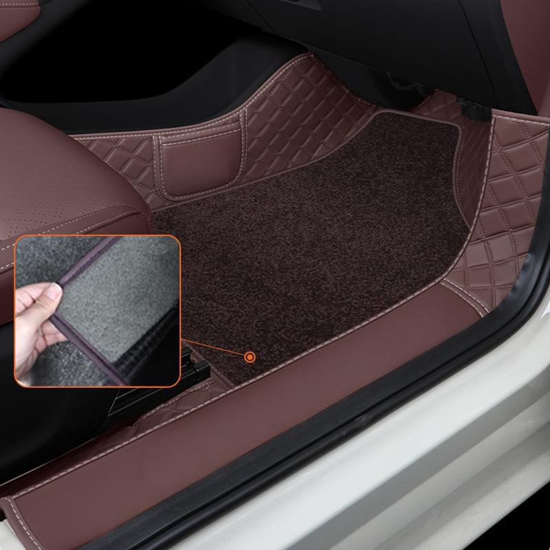 Alfombrillas de piso de cuero de lujo a prueba de agua y antideslizantes para Ford F150 4door 2011 2012 2013 2014
