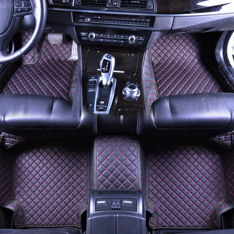 Ventas Directas del Fabricante Diseño de Moda de Lujo Alfombrilla de Coche de Cuero Personalizada Impermeable 5D Material Enrollado al por Mayor