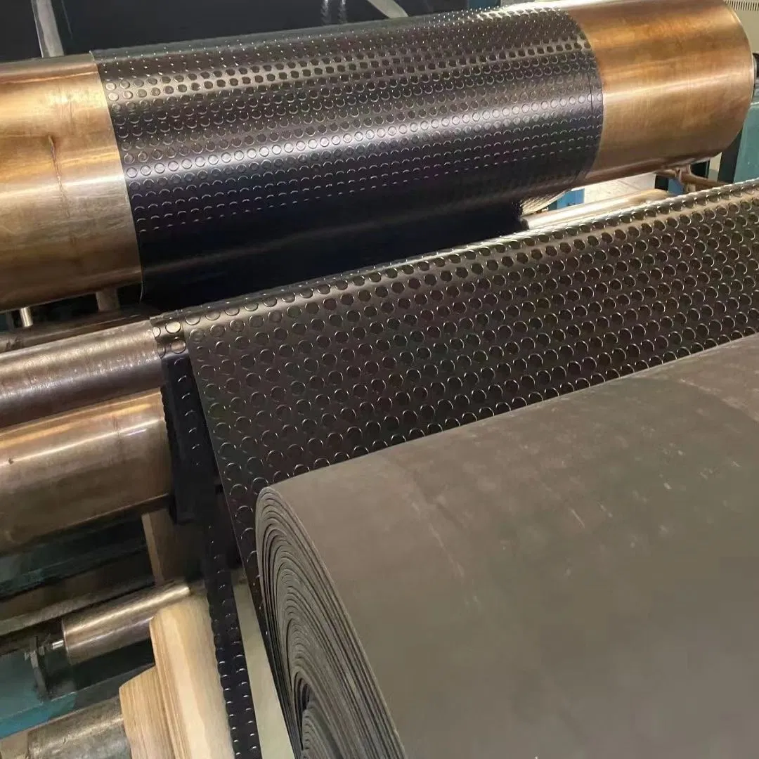 Alfombrilla de goma redonda negra SBR reciclada para automóvil