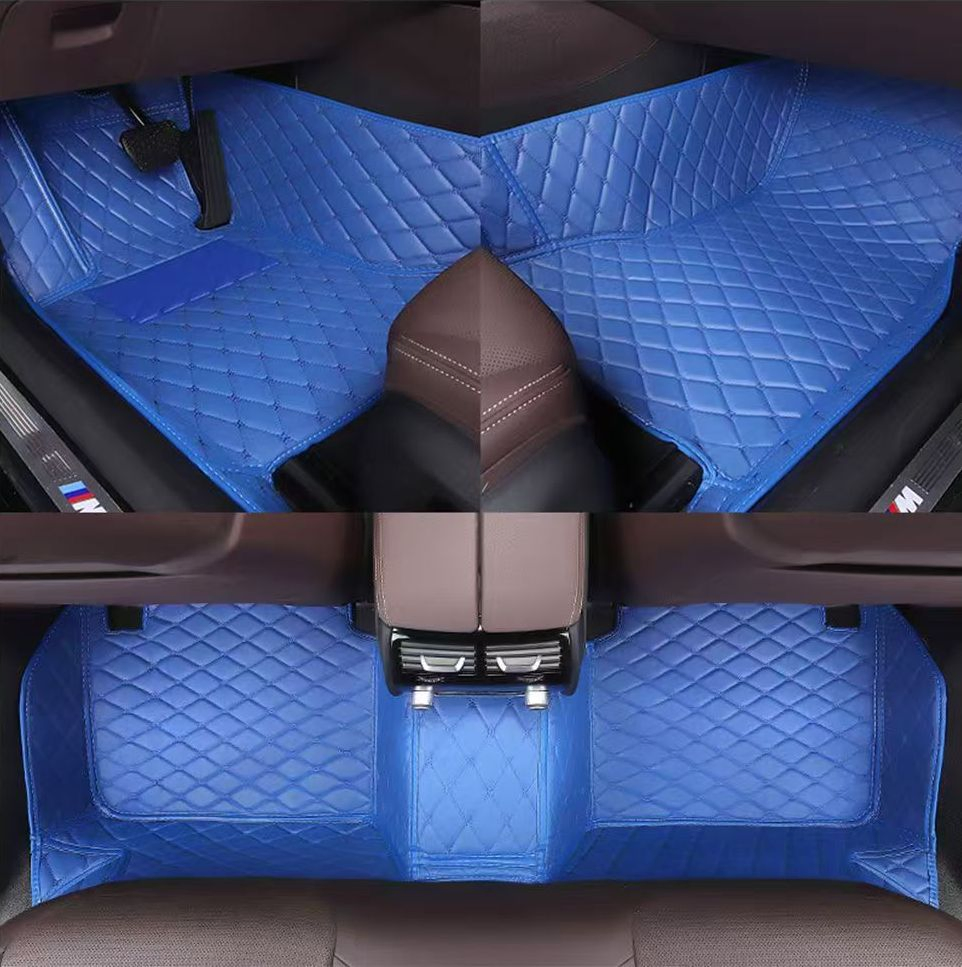 Juego Completo de Alfombrillas de Coche Específicas Bien Ajustadas para el Interior Automotriz de Cuero de Lujo 5D 7D Alfombrillas de Suelo para Coche