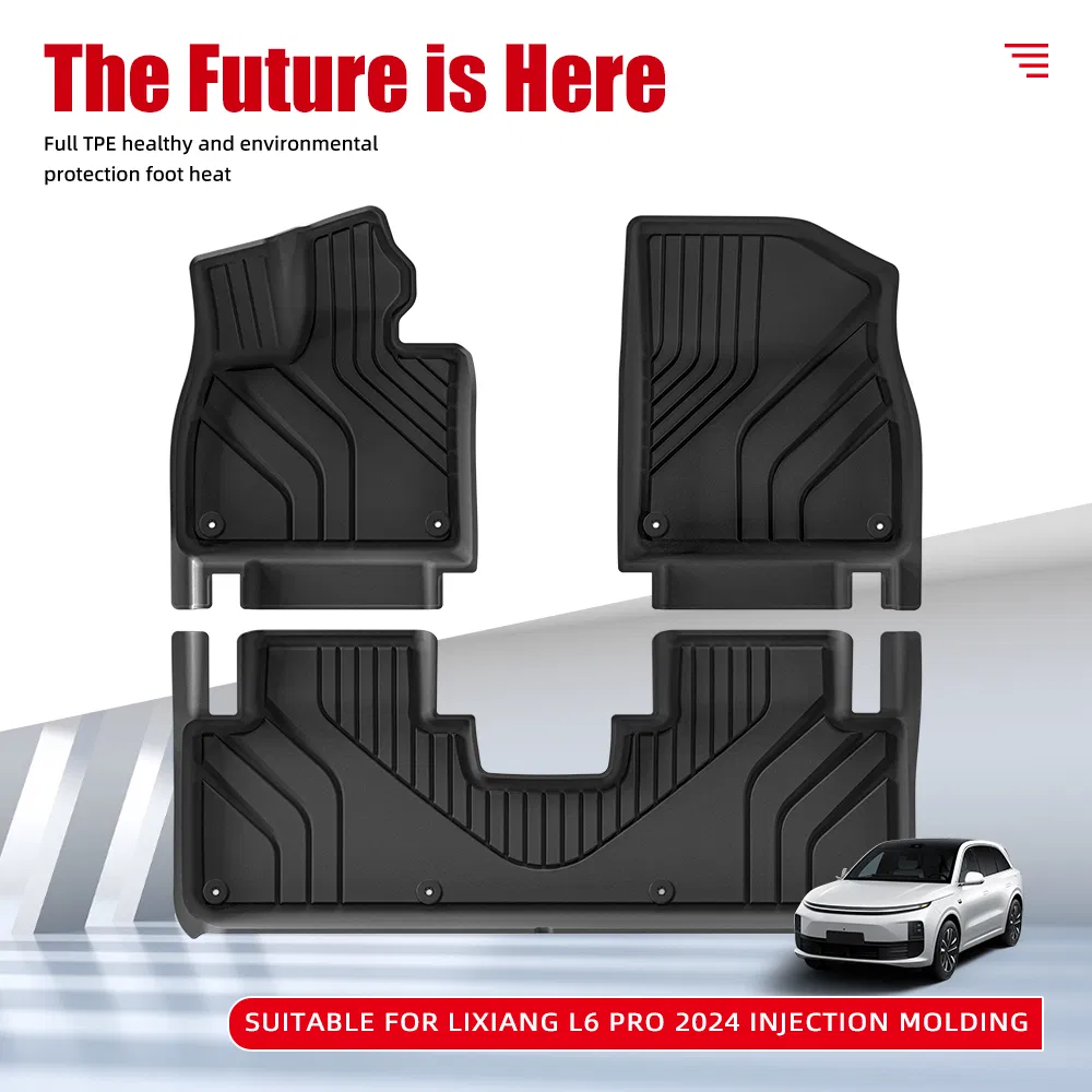 Venta Caliente 3D Alfombrillas de Suelo Impermeables Alfombrillas de Coche Antideslizantes Alfombrilla de Suelo de Coche de Moldeo por Inyección TPE para Lixiang L6 PRO 2024