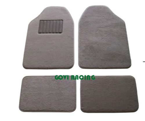 4PCS/Set Alfombrillas de coche de goma negra con PVC para SUV