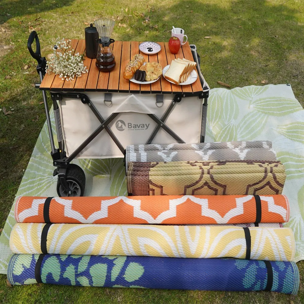 Mats de piso deportivos, de fitness, de yoga, de camping, ligeros, lavables, de plástico PP, tejidos, para todo tipo de clima