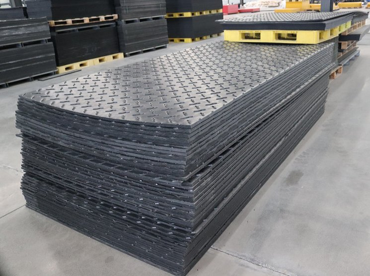 Mats de plástico para plataformas de perforación de petróleo HDPE, mats de suelo pesados, antideslizantes, duraderos, de UHMWPE, para protección del terreno en sitios de construcción de vehículos