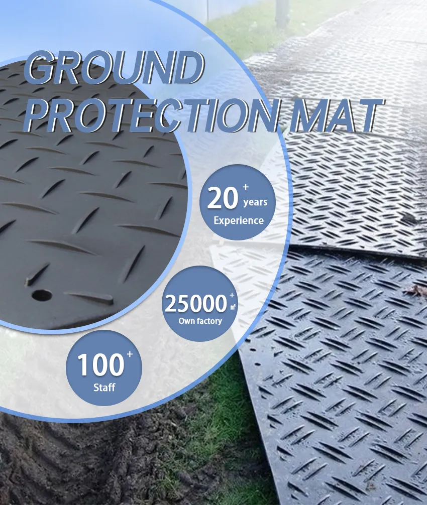 Mats de protección de suelo de polietileno anti-deslizante HDPE, pesados, para acceso de vehículos en sitios de construcción, duraderos, interconectables