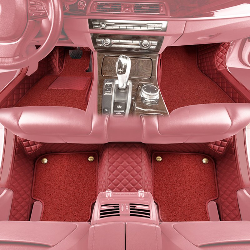 Alfombrilla de lujo de doble capa de material de cuero personalizado 7D juego completo de tapetes para el suelo del automóvil para Hyundai Elantra I30 Sonata