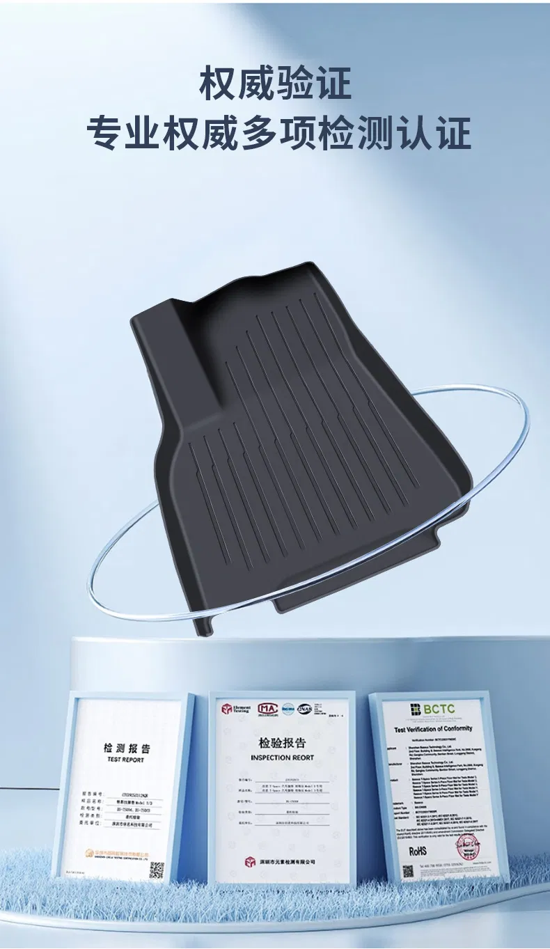 6-Piece Alfombrillas para todo clima para Tesla Model Y, juego de revestimiento de TPE y alfombra