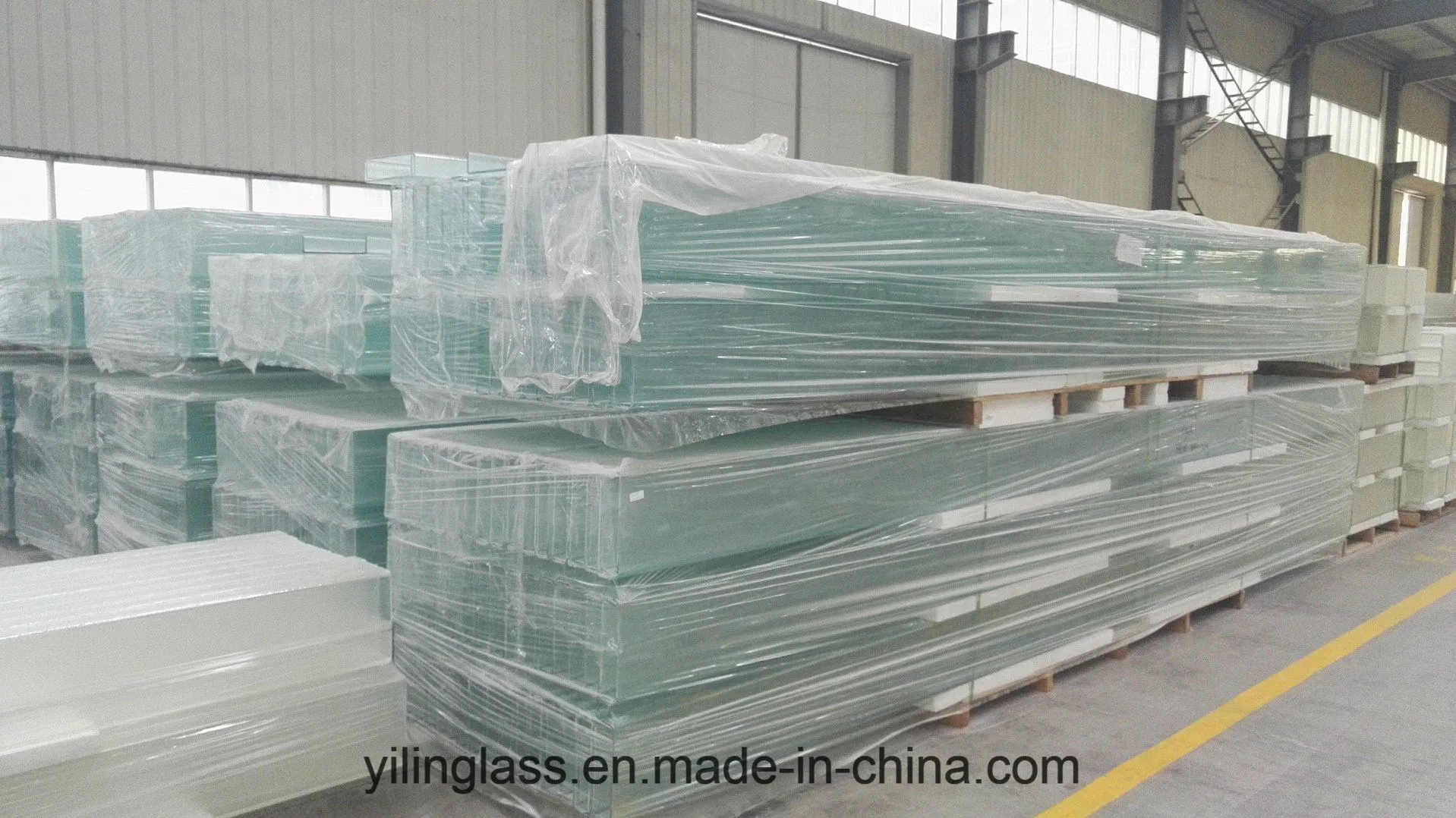 Tempered Tinted Blue U Channel Glass