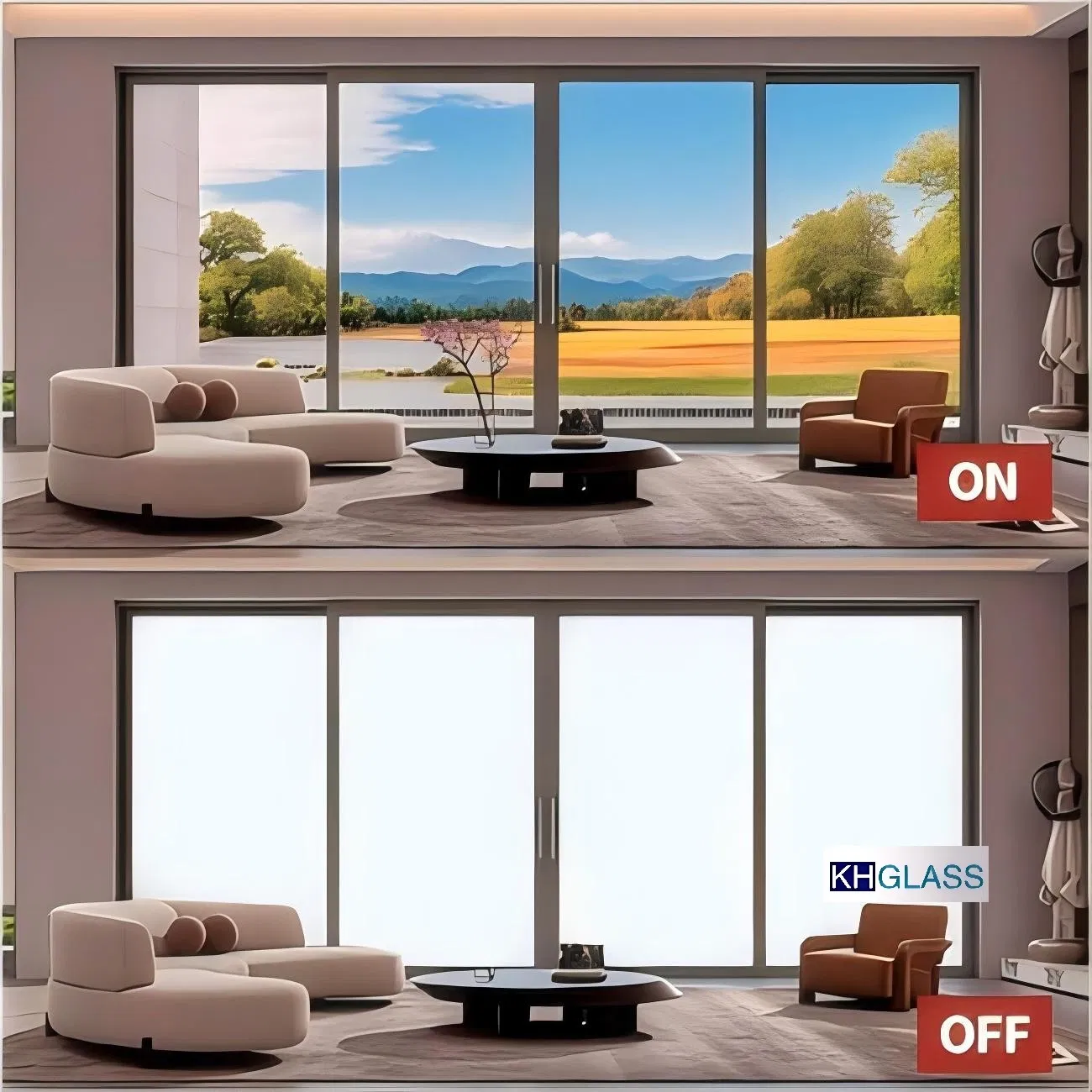Smart Switchable Electric Privacy Pdlc Film Glass for Windows, Doors and Office Partitions