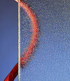 Tempered Sandblasted Wave U Channel Glass