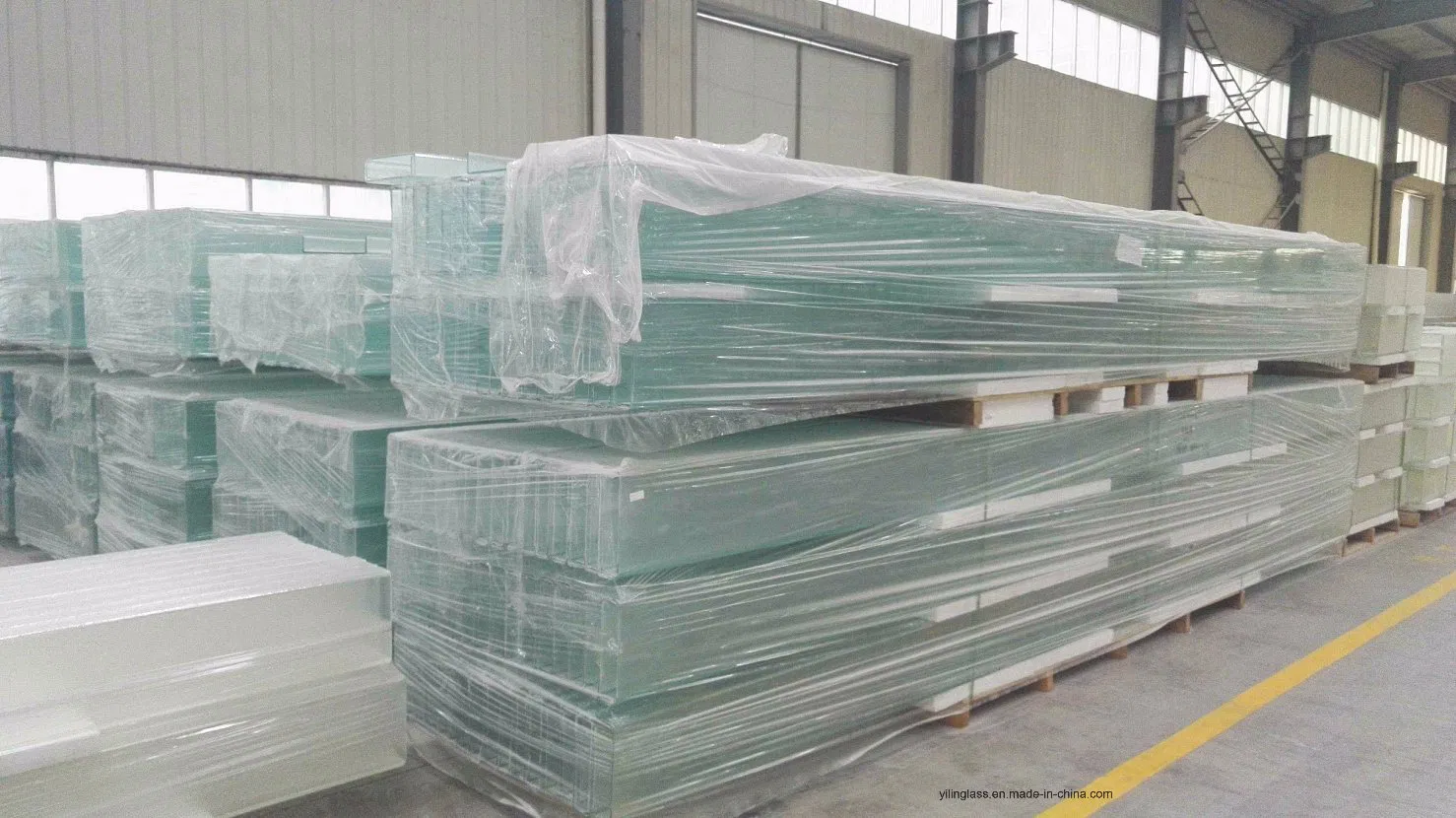 Toughened Tinted Blue U Channel Glass