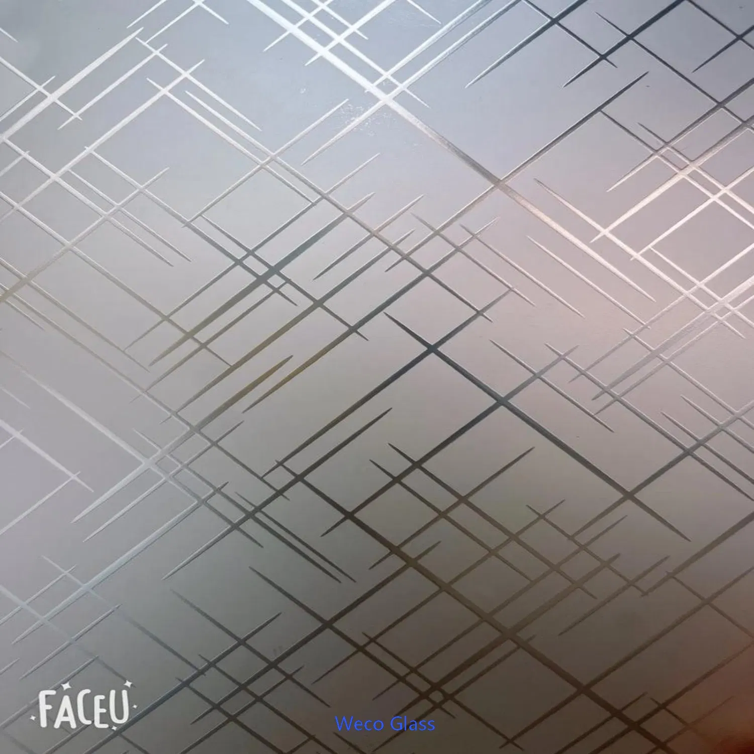 3-19mm CE Certified Clear Frosted Translucence Acid-Etched Glass for European Market