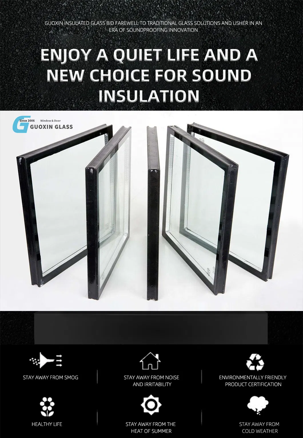 Energy-Saving and UV Protection Low-E Coated Insulated Glass