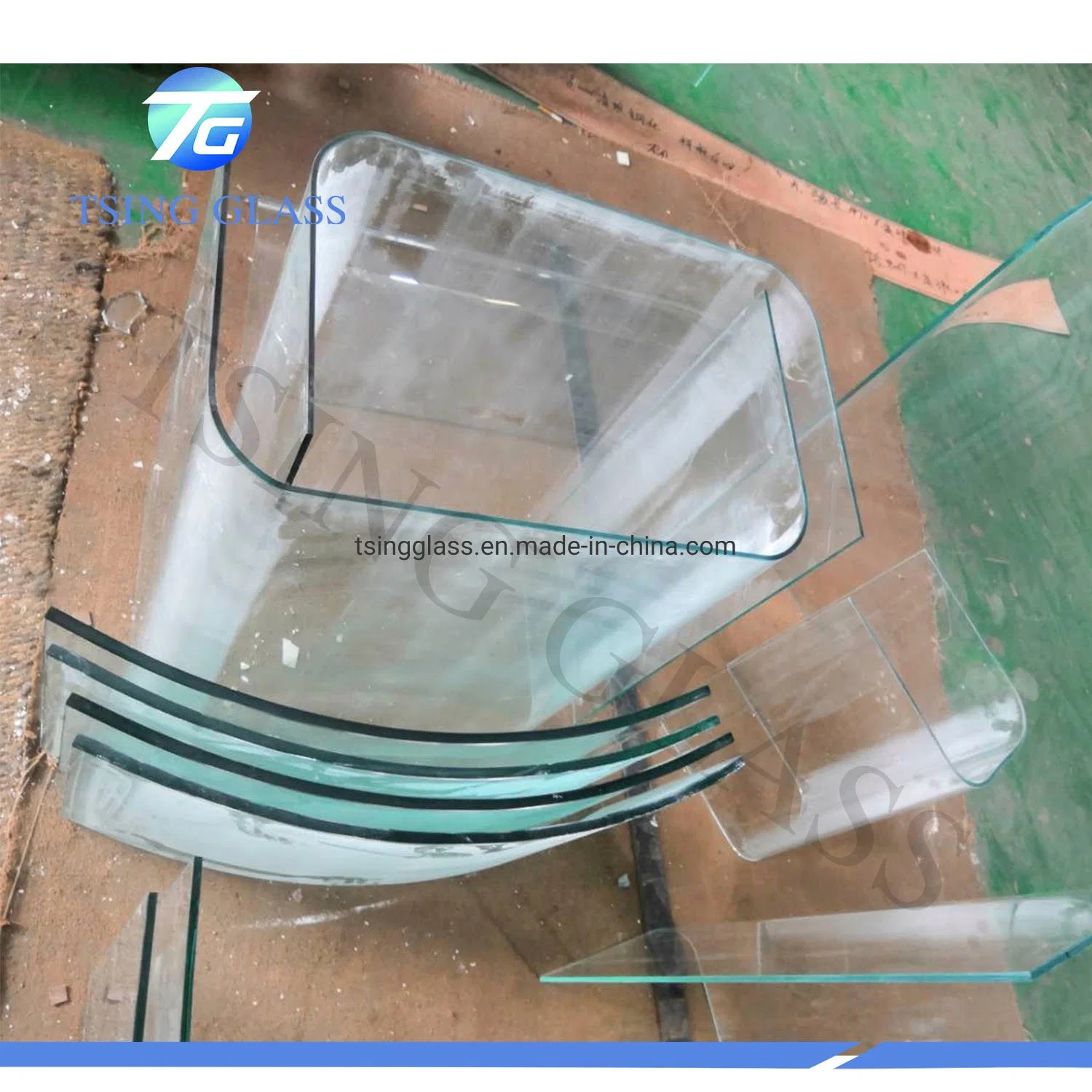 4mm 6mm Clear and Colored Curved Glass /Tempered Curved Glass for Showcase/ Display/Freezer/Icebox/Furnace etc