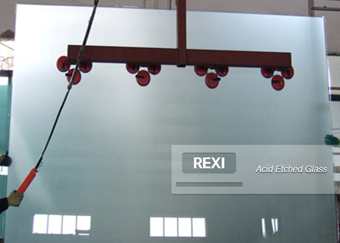 3mm-12mm Acid Etched Glass, frosted and patterned optional, decorative glass CE certified