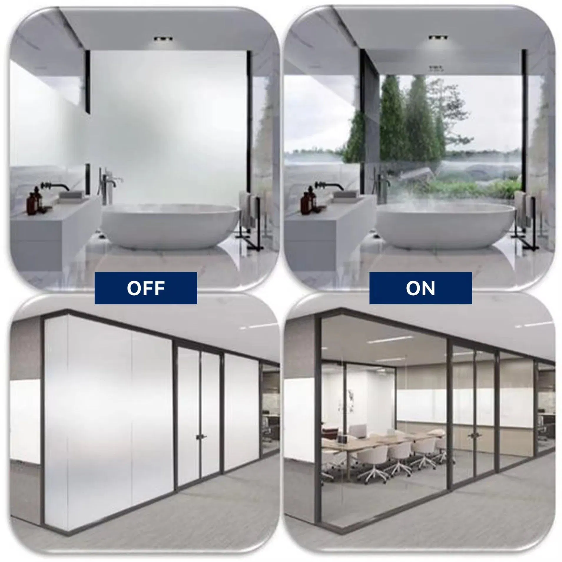 High-Tech Smart Dimming Glass Partition with Remote Control Functionality/Smart Switchable Glass/Pdlc Film Smart Glass