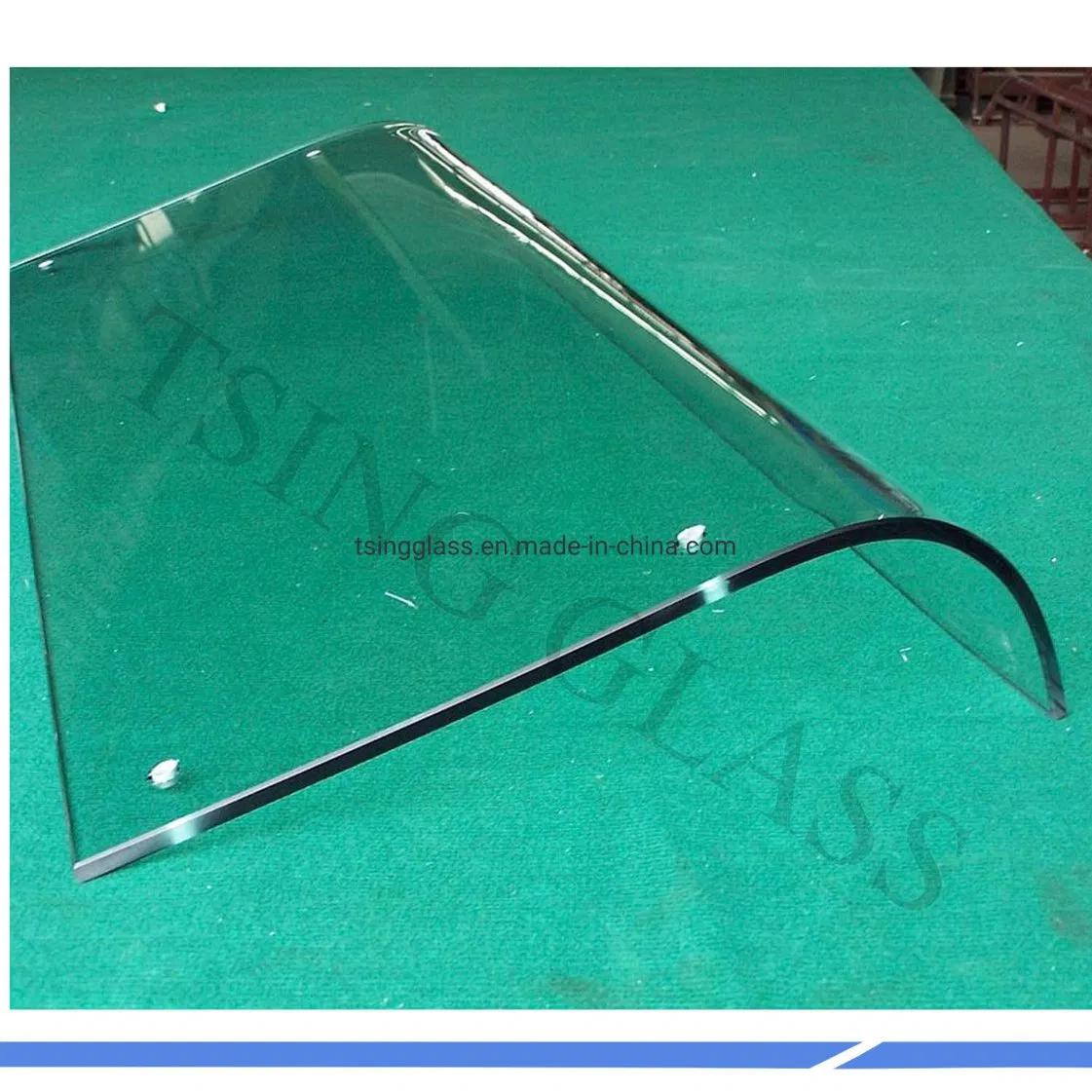 4mm 6mm Clear and Colored Curved Glass /Tempered Curved Glass for Showcase/ Display/Freezer/Icebox/Furnace etc