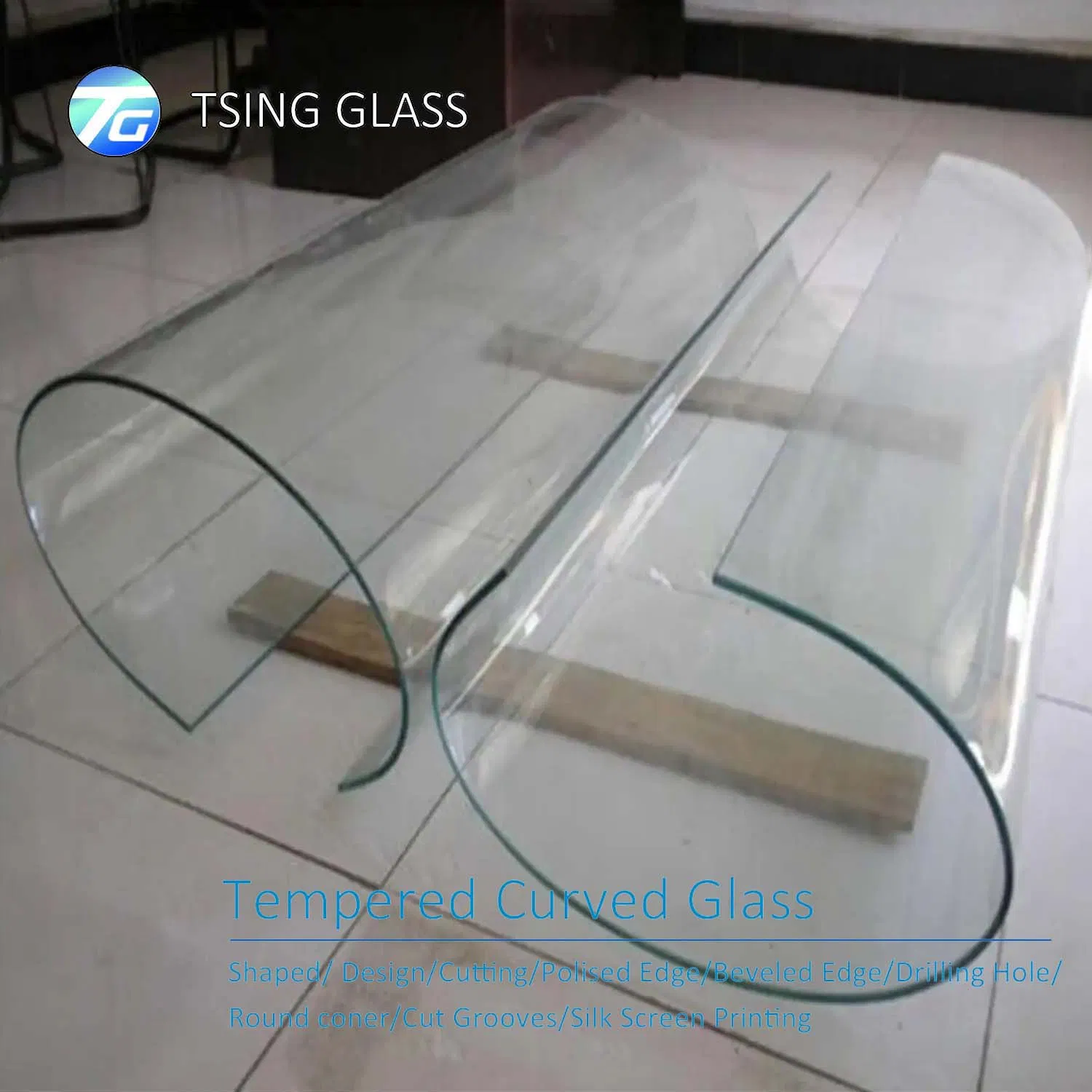 Float Tempered/Toughened Glass Curved Glass Hot Bent Glass for Furniture Glass Railing Fence Table Top